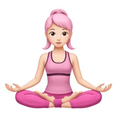 girl doing yoga in pink workout set sticker