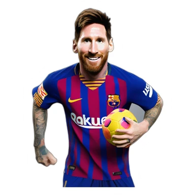 messi con un premio al mejor tiktoker sticker