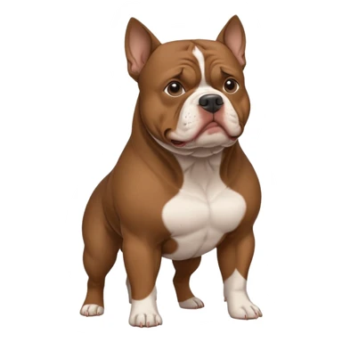 Dark brown american pocket bully sticker