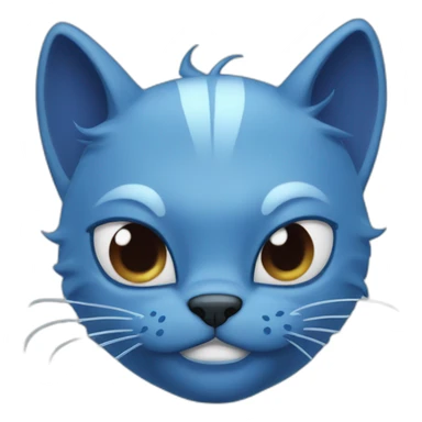 blue cat spider man sticker