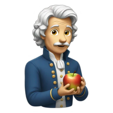 Newton eating apple sticker