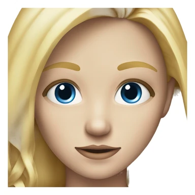 realistic blond teenager with blue eyes and a scar under one eyes sticker