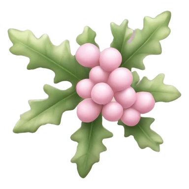 pale pink mistletoe sticker