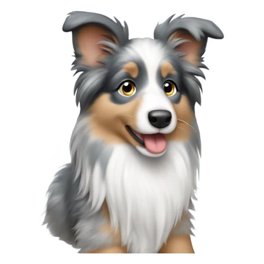 Blue Merle Shetland sheepdog puppy  sticker
