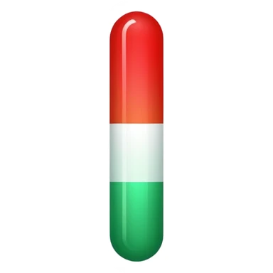 A vertical capsule-shaped progress bar with a color gradient from green at the bottom to red at the top. The bar is divided into segments by thin lines, with bold, outlined numbers scaling upward next to it.  sticker