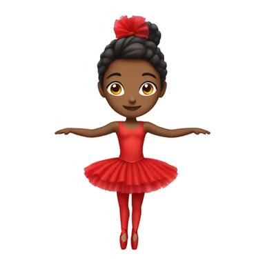 Ballerina with a big red tutu sticker