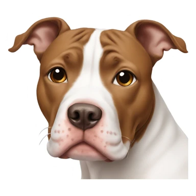 White and brown pitbull  sticker