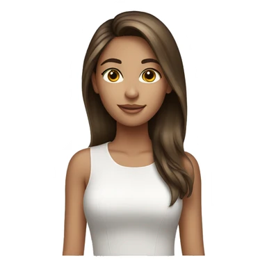 pretty brunette girl with highlights  sticker