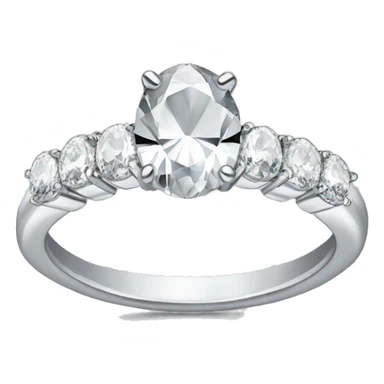 good engagement ring with small diamonds around the main oval one sticker
