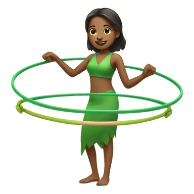 Hula hooping girl sticker
