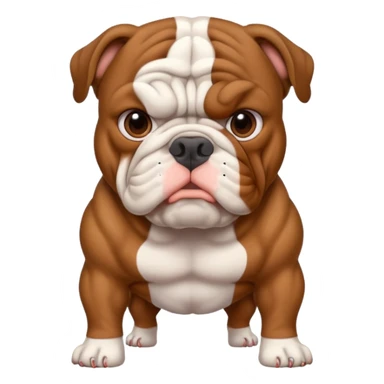 bulldog ingles atigrado con blanco sticker