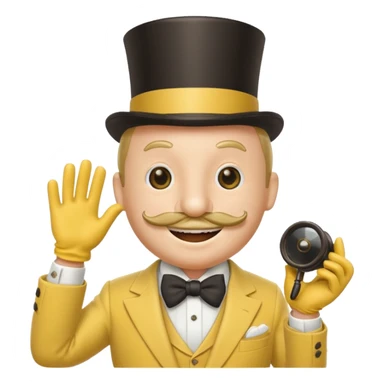 The monopoly fella with a monocle and yellow sticker