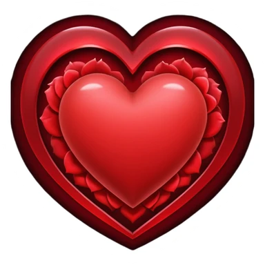 heart with a dark rose and halo sticker