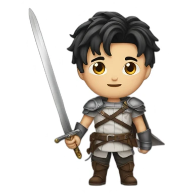 levi with a sword  sticker