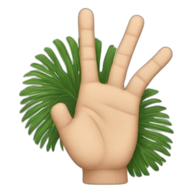 Palm of one hand open except for the middle finger, which is extended outwards sticker