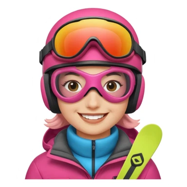 person with ski goggles sticker