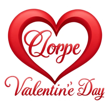 Happy Valentine’s Day in cursive sticker