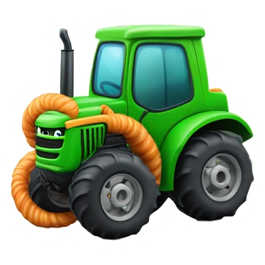 Worm in a tractor  sticker