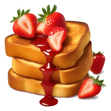 French toast with strawberries sticker