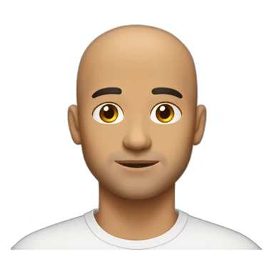 Bald Latino guy with a short facial hair brown nice eyes sticker
