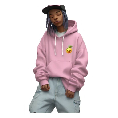 Skater fashion aesthetic baggy clothes 420 sticker