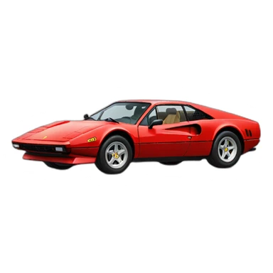 red ferrari 308 magnum pi sticker
