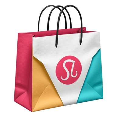 sephora and lululemon shopping bags sticker
