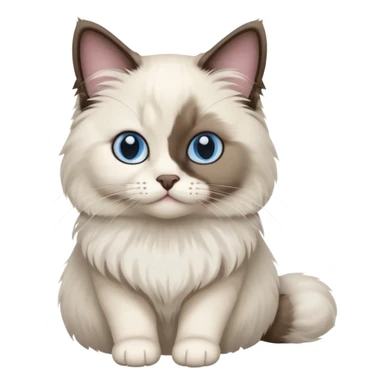 Bicolor seal point Ragdoll cat  sticker
