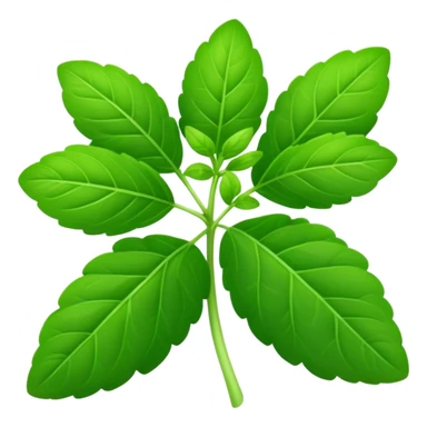 Cinematic Realistic Oregano Emoji, Bold and aromatic, with dark green leaves that radiate flavor and warmth. The plant’s rounded leaves create a lush, hearty growth, while the distinct scent invites comfort and coziness. Soft glowing outline, capturing the essence of bold flavor and herbal richness in a sprig of oregano! sticker
