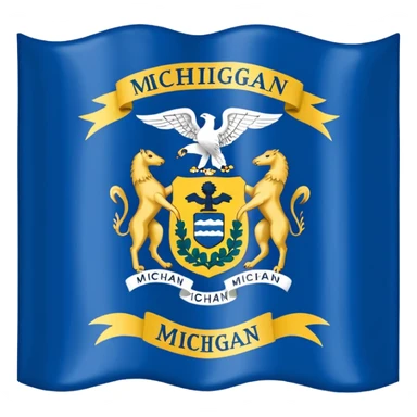 State of Michigan Flag sticker
