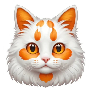 gato blanco con manchas naranjas aesthetic sticker