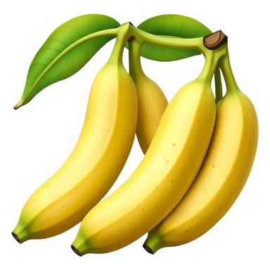 Cinematic Realistic Banana Emoji, Bright and cheerful, with a smooth, yellow peel slightly speckled with spots, revealing a soft, sweet interior. The banana is curved elegantly, standing out against the soft green leaves. Soft glowing outline, capturing the essence of tropical sweetness and energy in a ripe banana. sticker