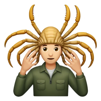 man with Facehugger sticker