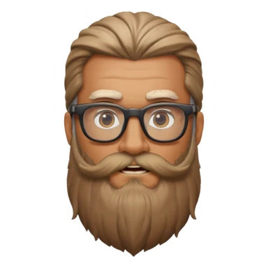 Glasses-Wearing wild viking büst sticker