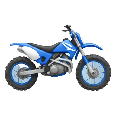 Blue dirt bike   sticker