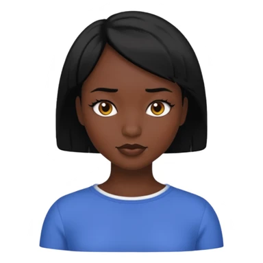 short hair queen black hair sticker