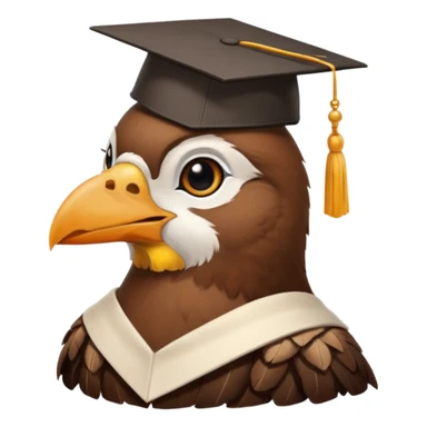 Bird graduate college sticker