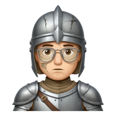 Knights with Glasses: Knight with cracked lenses after battle



















 sticker