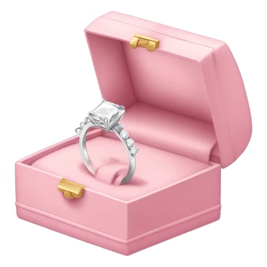 diamond ring in light pink box sticker