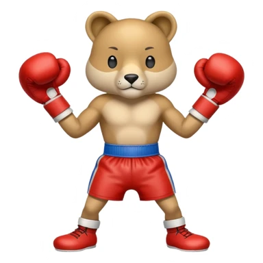 Animal with boxing gloves full body sticker