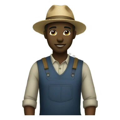 Black person in a farm sticker