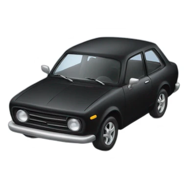 Black car with big eyes sticker