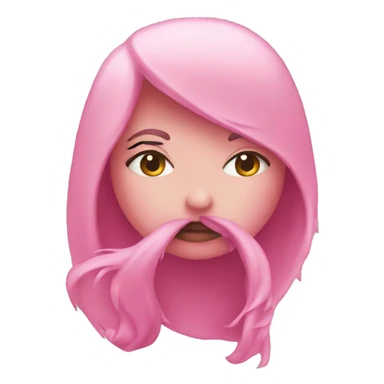 Pink kissing emoji sticker