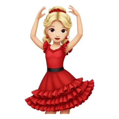 Blonde girl dancing flamenco sticker