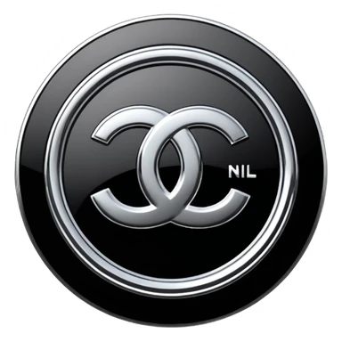 Chanel sport logo chrome glossy sticker