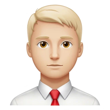 man in tie with polish flag sticker