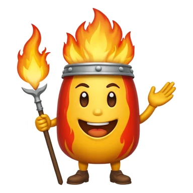 Coroa pegando fogo sticker