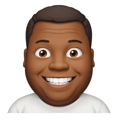 Fat black man with half of missing front tooth sticker