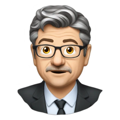 Mélenchon avec bulle de BD "La République, c'est moi !" sticker