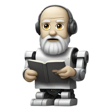robot inspired socrates sticker